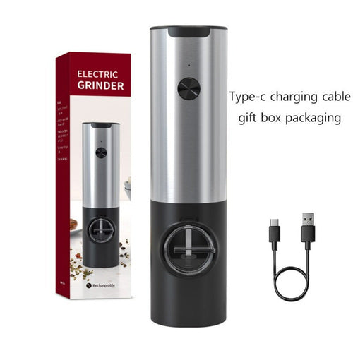 Electric Salt & Pepper Grinder 2 Bottles Set