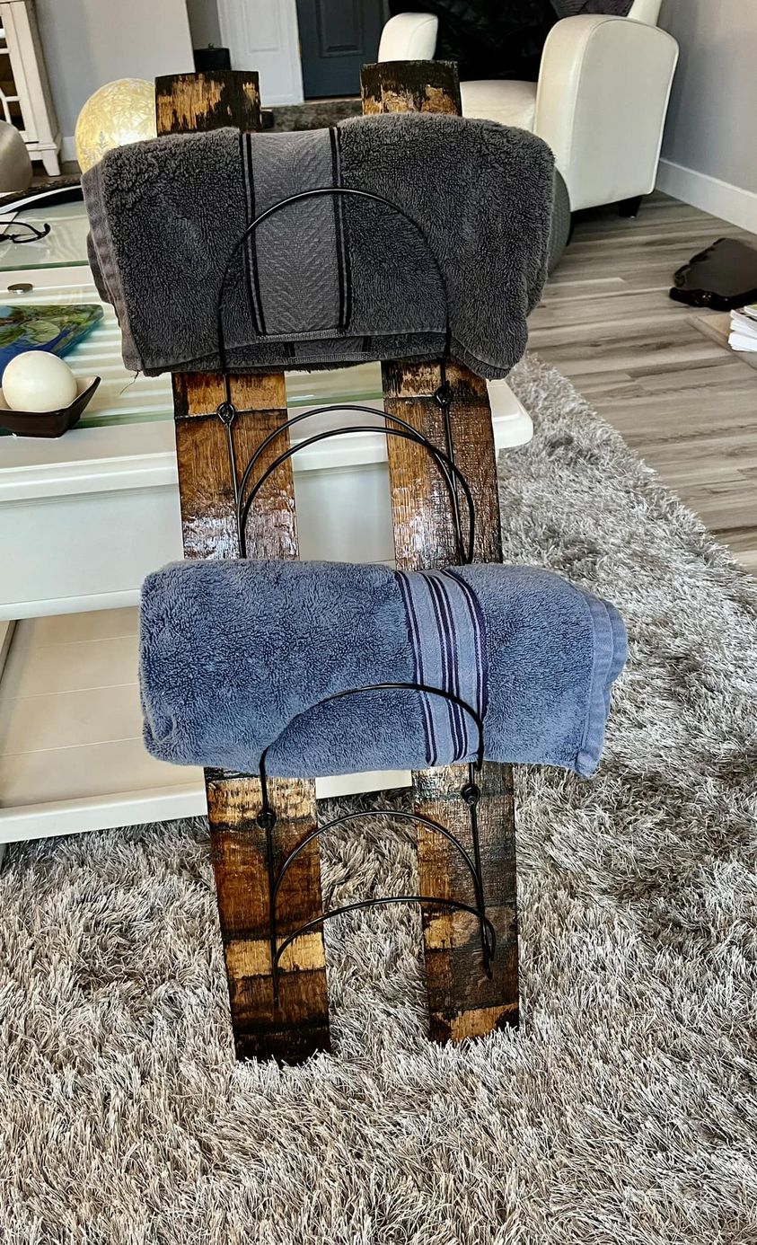 Wine Staves Wine Bottle Holder or Towel Holder