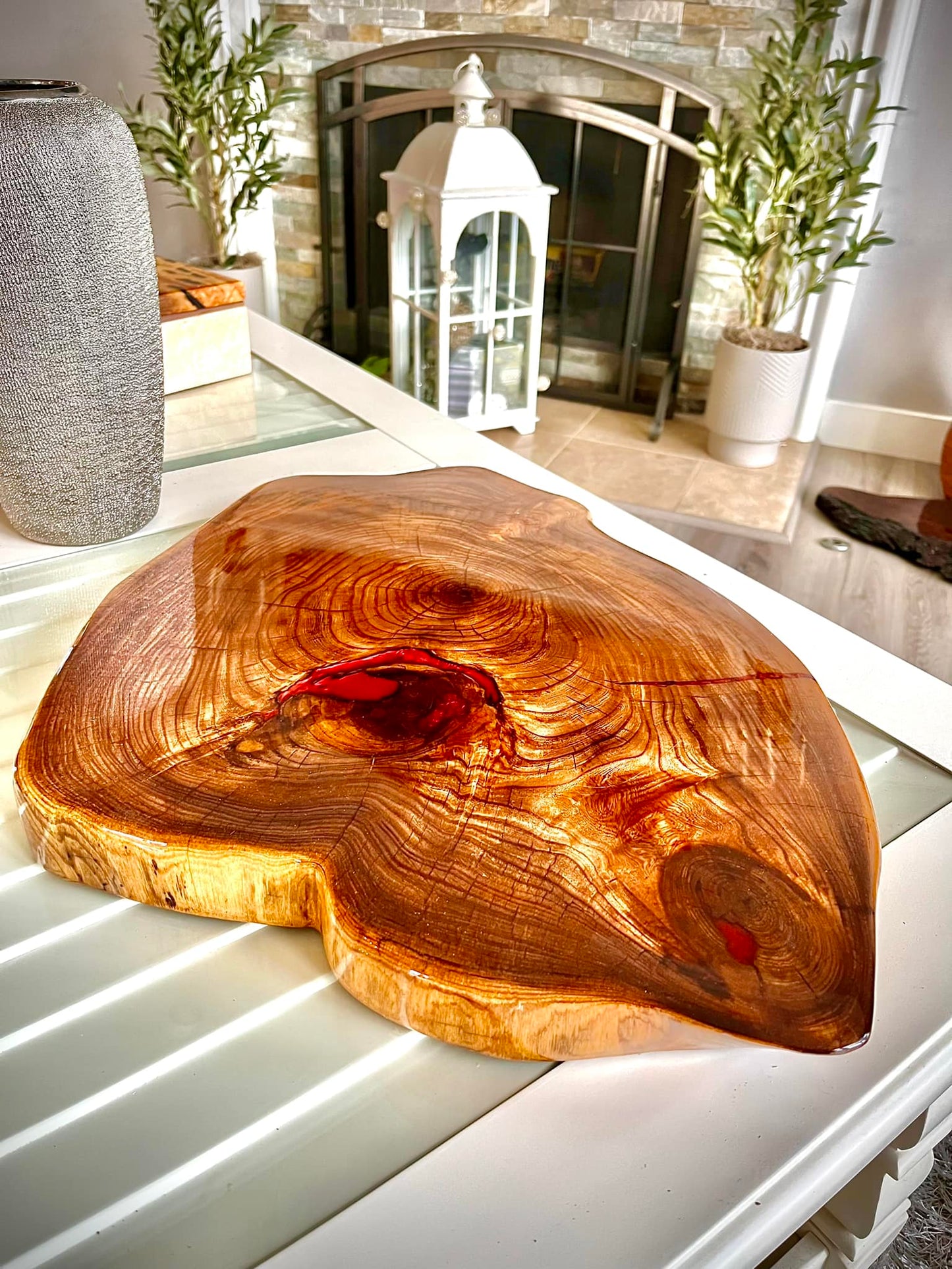 Large Cherry Cookie Charcuterie Board with Epoxy