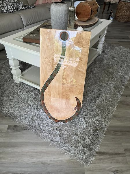 Fish hook cutting board