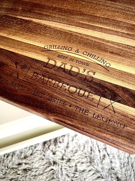 Solid walnut engraved cutting board