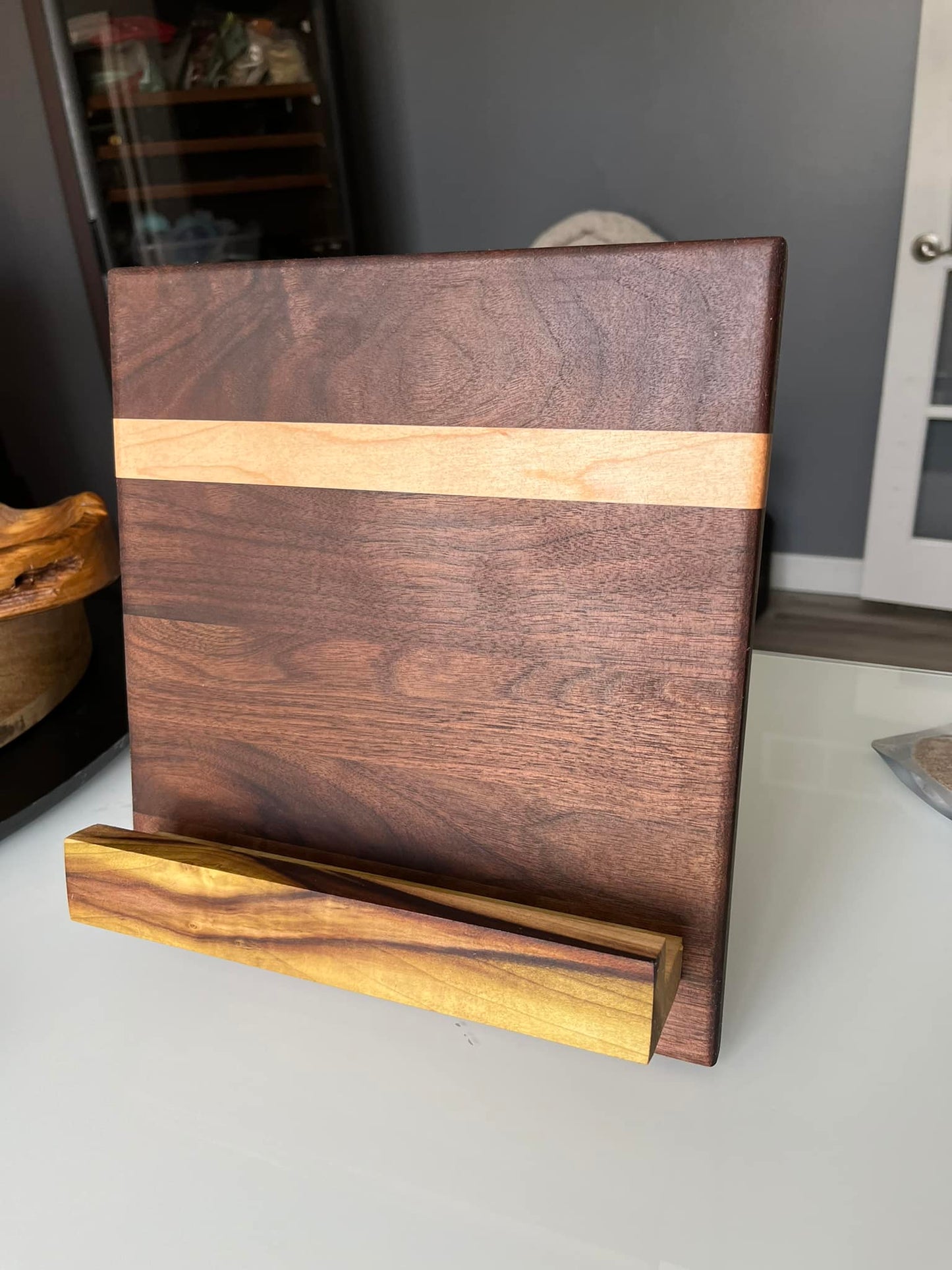 Walnut Cook Book or iPad  Holder